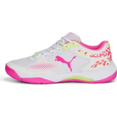 Puma Pink Racket Sport Shoes Puma Solarcourt Rct Shoes White,Pink Woman