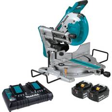 Makita Battery Miter Saws Makita XSL06PM 36V 18V X2 LXT Brushless 10" Dual-Bevel Sliding Compound Miter Saw with Laser 4.0Ah