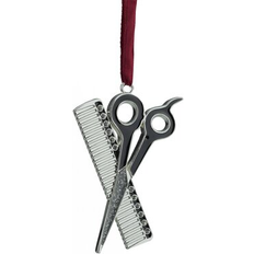 Northlight Seasonal 3" Silver-Plated Scissors & Comb Christmas Ornament Metal