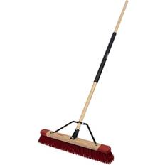 Harper 24 Premium All-Purpose Hardwood/Steel Handle Push Broom Mulch, Grass Oil