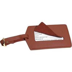 Travel Accessories New York Leather Privacy Luggage Tag Tan