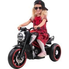 E-Motorräder Kindermotorrad Cruiserbike, Motorsound, Bremsautomatik, 36 Watt, 2x 6 Volt, Hartplastikreifen, LED Schwarz