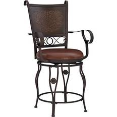 Chairs Linon 222-430 Big & Tall Copper Collection Stamped Bar Stool