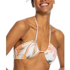 Roxy Women's Printed Beach Classics Tri Bikini Top - Bright White