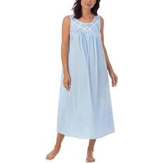 Women Nightgowns Eileen West Lace-Trimmed Cotton Ballet-Length Nightgown Blue Blue