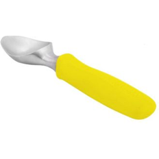 Zulay Kitchen Stainless Steel Ice Cream Scoop with Rubber Grip - Yellow