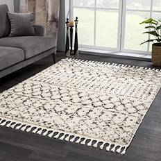 Hauteloom Moroccan Farmhouse Shag Soft Gray, Beige, Brown, Black, White