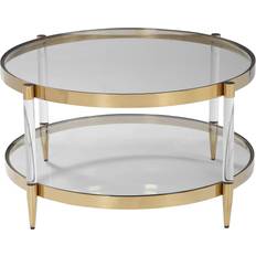 Acrylic and gold coffee table Uttermost Kellen Gold Coffee Table