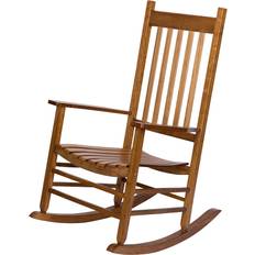 Porch & Den Steeplechase Genuine Oak Rocking Chair 46"