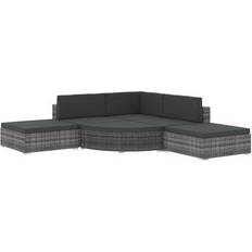 Rattan Lounge-Sets vidaXL 46742 Lounge-Set, Bord inkl. 3 Soffor