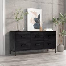 Svarte Oppbevaringsbenker vidaXL black Solid Pine Oppbevaringsbenk