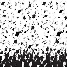 Beistle Graduation Backdrop, 4' x 30' Black/White