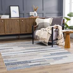 Carpets & Rugs Hauteloom Leena Modern Stripped White, Blue, Gray, Beige, Brown