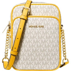 Michael Kors Jet Set Travel Medium Logo Crossbody Bag Vanilla Signature  Powder Blush