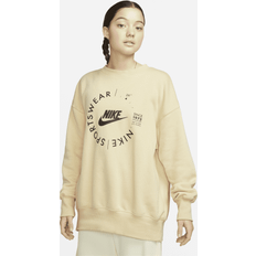 Nike Women's Sportswear Phoenix Fleece Oversized Crewneck Sweatshirt Team Gold