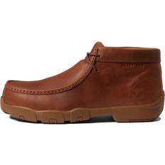 Slip-On Lace Boots Justin Cappie Boots Brown Cowhide Wide