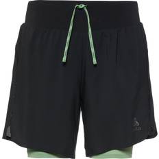 Dame - Rosa - Treningsklær Shorts Odlo Women's X-Alp Trail 6 Inch 2-in-1 Running Shorts - Black