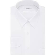 Tops Van Heusen Big & Tall Classic/Regular Fit Wrinkle Free Poplin Solid Dress Shirt - White