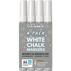Kassa White Chalkboard Marker (2 Pack) - Liquid Chalk Markers for  Blackboards