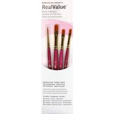 Princeton Real Value Brush Set 9181, Golden Taklon, Short Handle, Set of 4