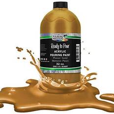 Water based acrylic paint Pouring masters placer gold metallic pearl 32oz bottle water-based acrylic paint