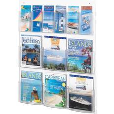 Magazine Files Safco Clear2c 6 Magazine and 6 Pamphlet Display