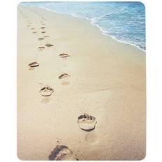 Mind Reader 9-to-5 Collection Office Chair Mat Anti-Skid a Beach Art Tan