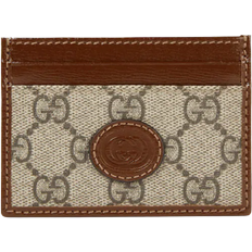 Gucci Card Case with interlocking G - Beige/Ebony