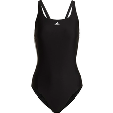 XL Badeanzüge adidas Women's Mid 3-Stripes Swimsuit - Black/White