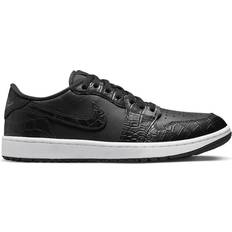 Black - Men Golf Shoes Nike Air Jordan 1 Low G M - Black/Iron Gray/White