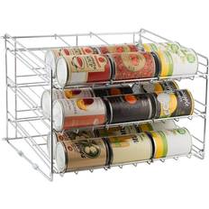 Organize It All OIA 15.87 18 12.75 Chrome Wire 3-Tier Can Silver Storage System