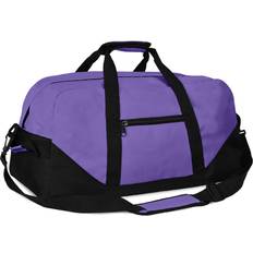 Dalix 21" Large Duffle Bag with Adjustable Strap Purple