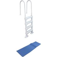 Pool Ladders Vinyl Works 4 step ladder for 60" swimming pool w/swimline protective ladder mat