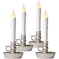 Plow & Hearth colonial battery operated pewter Candle