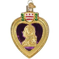 Old World Christmas Purple Heart Christmas Tree Ornament