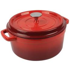 NutriChef Kitchen Dutch Oven Pot - Enamel Coated Cast Iron Pot