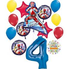 None Power rangers party supplies 4th birthday unleash the power balloon bouquet d