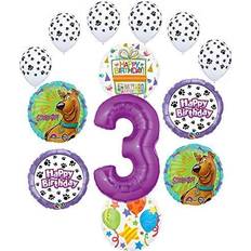 Mayflower Scooby doo 3rd birthday party supplies balloon bouquet decorations purple n
