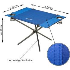 VCM Campingtisch blau Polyester-Mischgewebe B/H/L: ca. 50x50x80