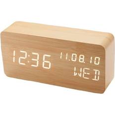 Alarm Clocks Pokanic wood digital alarm clock desk time datemm dd yy day of the week t