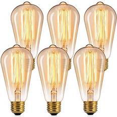 Halogen Lamps Brightown Edison light bulbs, 6pcs vintage 60 watt incandescent light bulbs e26 base