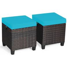 Outdoor Stools Costway 2PCS Patio