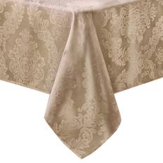 Polyester Cloths & Tissues Elrene Home Fashions Barcelona Jacquard Damask Tablecloth Beige, Brown, Gold