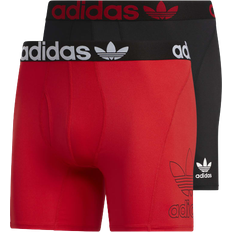 Adidas Red Men's Underwear Adidas Trefoil Boxer Briefs 2-pack - Scarlet/Black/Onix