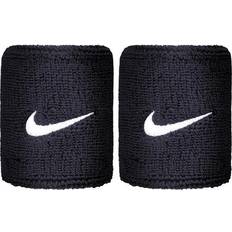 Nike Cotton Wristbands Nike Swoosh Wristband 2-pack - Obsidian/White