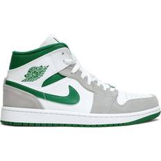Shoes Nike Air Jordan 1 Mid SE M - White/Light Smoke Grey/Pine Green