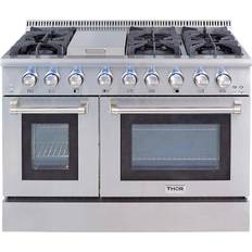 Thor Kitchen Ranges Thor Kitchen Free Standing&Slide- Burners HRG4808U-LP Conversion Silver, Stainless Steel