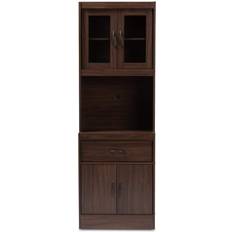 Furniture Baxton Studio WS883200-DARK WALNUT Laurana Storage Cabinet
