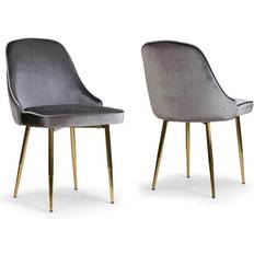 Chair with gold legs Glamour Home Alpha Sandy Kitchen Chair