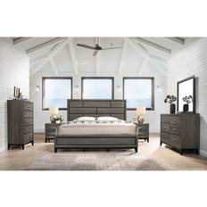 Queen Beds Roundhill Furniture Stout Panel 6-piece